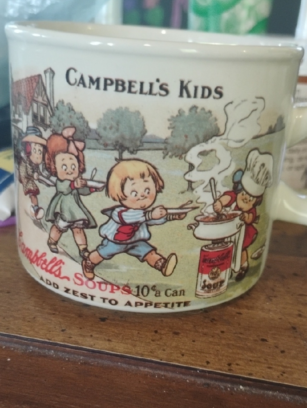 Campbell's Kids Vintage Ceramic Mug - Illustrated Soup Ad